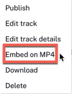 Embed on MP4