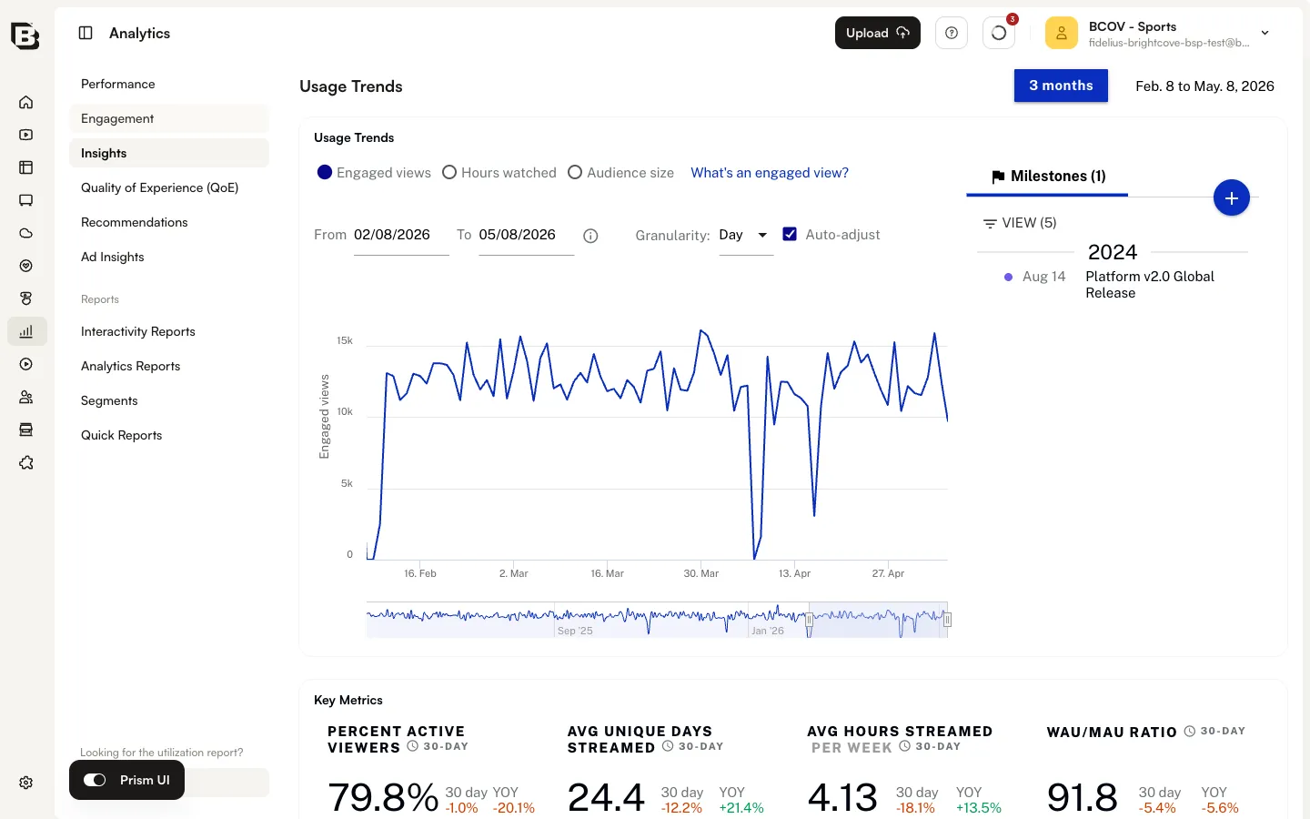 Insights navigation