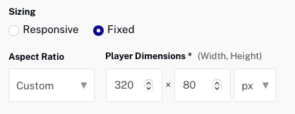 player sizing