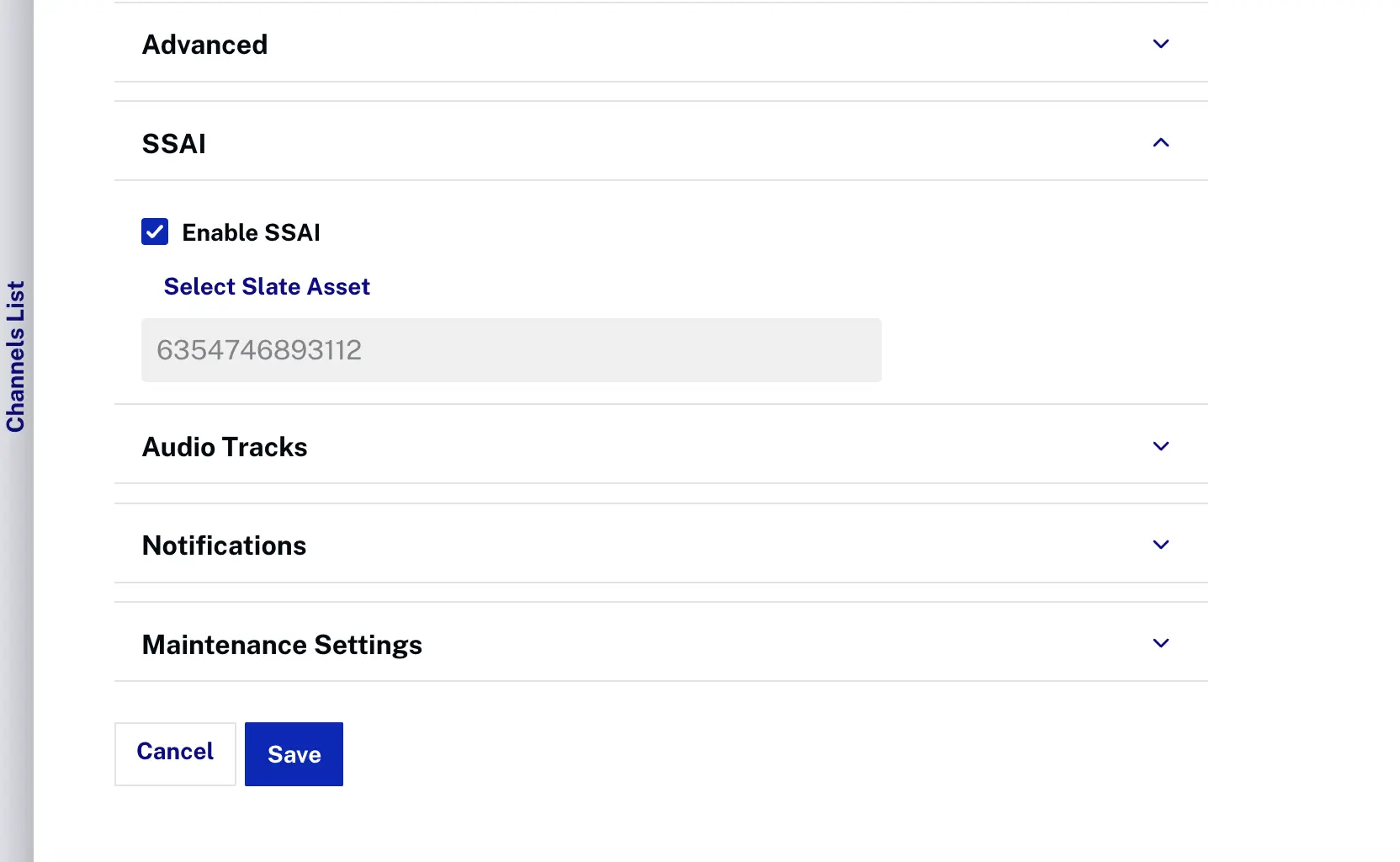 Fill Slate Asset Configuration