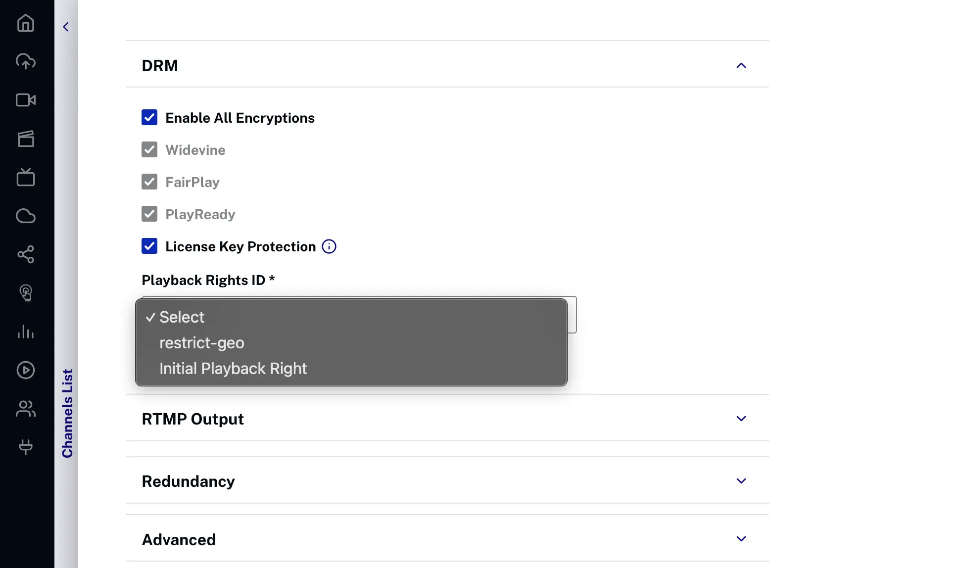 Enable Playback Restrictions