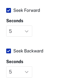 seek forward/backward