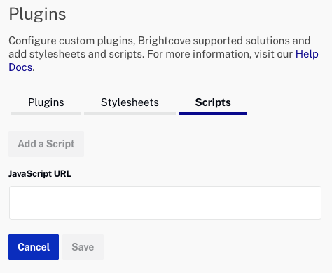 Custom scripts plugin