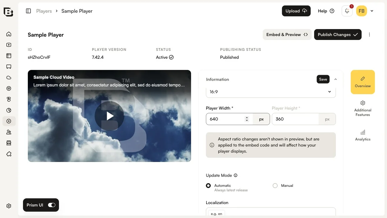 Information accordion with Aspect Ratio 16:9 and Width 640